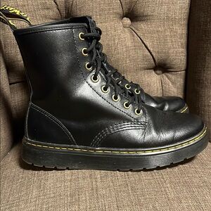 Dr. Martens Air Wair Zavala Black Lace-Up Combat Boots women's 7